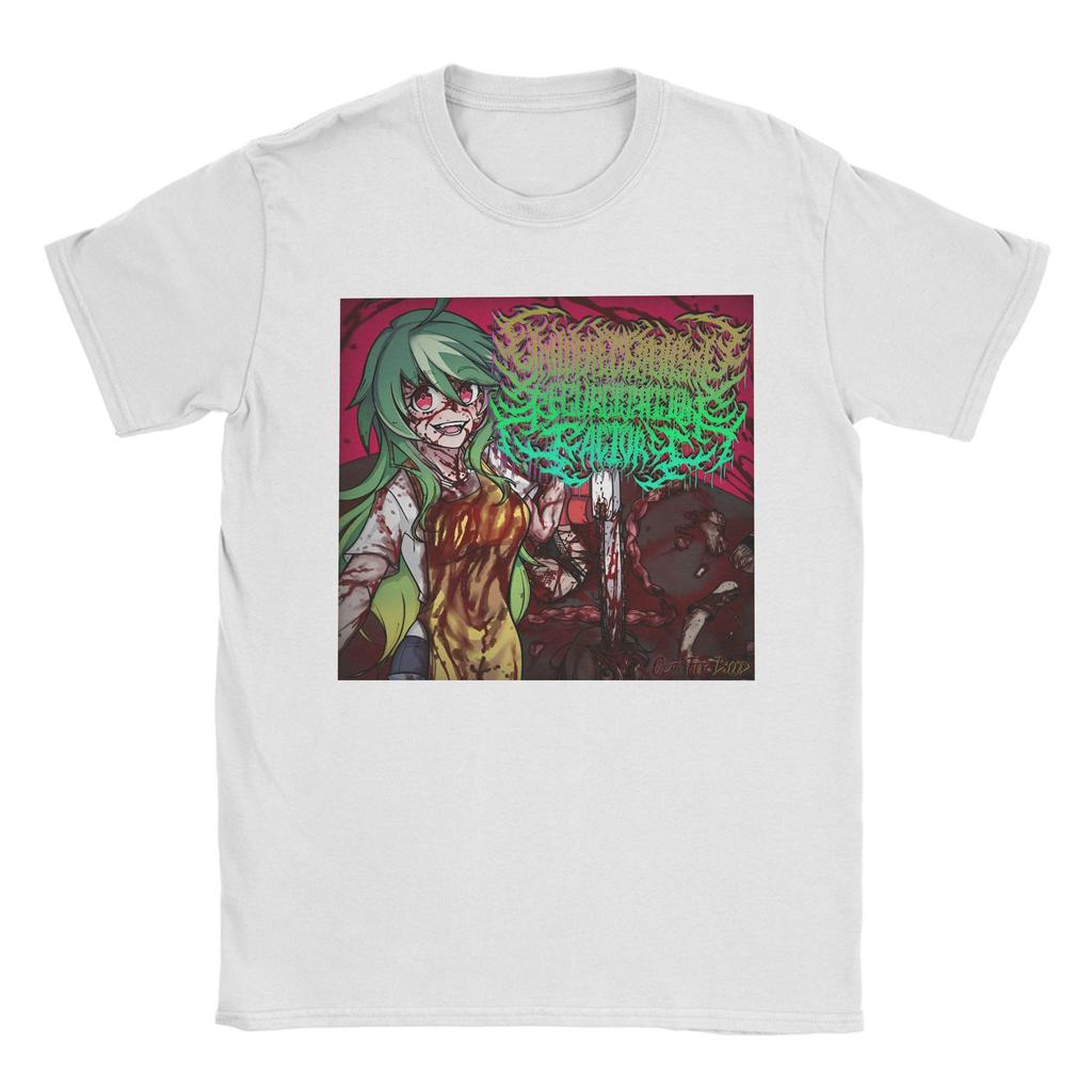 Yandere Chainsaw Factory Chainsaw Sauce Black Gold Dark Rock Anime Second Dimension T Shirt Music TShirts Tshirt Cotton Tees