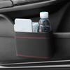 Multi-functional Car Press-down Storage Box PU Leather Hanging Storage Bin  for Wet and Dry Use