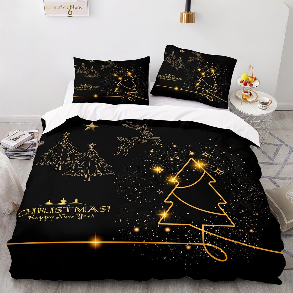 Home Textiles Christmas Quilt Cover Digital Printing Three-Piece Digital Printing