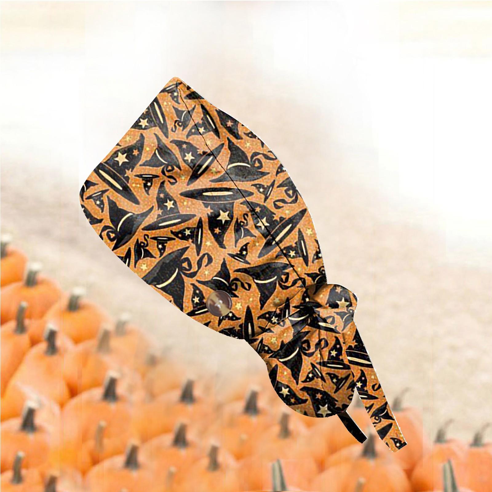 

Модная рабочая кепка с принтом на Хэллоуин, повседневная женская кепка с хвостиком, кепка с постиранной резинкой, кепка Baotou One Size жёлтый