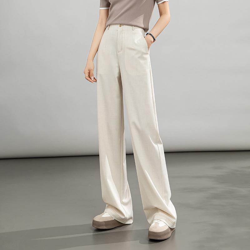 1116 Spring and Autumn New Temperament Commuter Versatile Casual Narrow Skinny Straight Pants Premium Comfortable Drape Pants