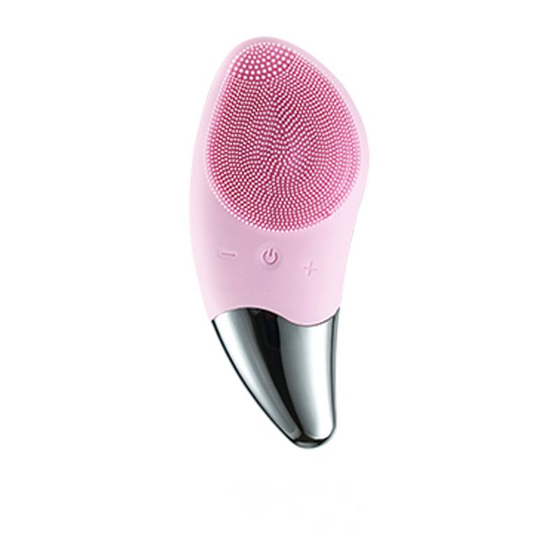Electric Facial Cleansing Brush Ultrasonic Silicone Pore Cleanser 2-in-1 Blackhead Removal & Acne Prevention Waterproof USB