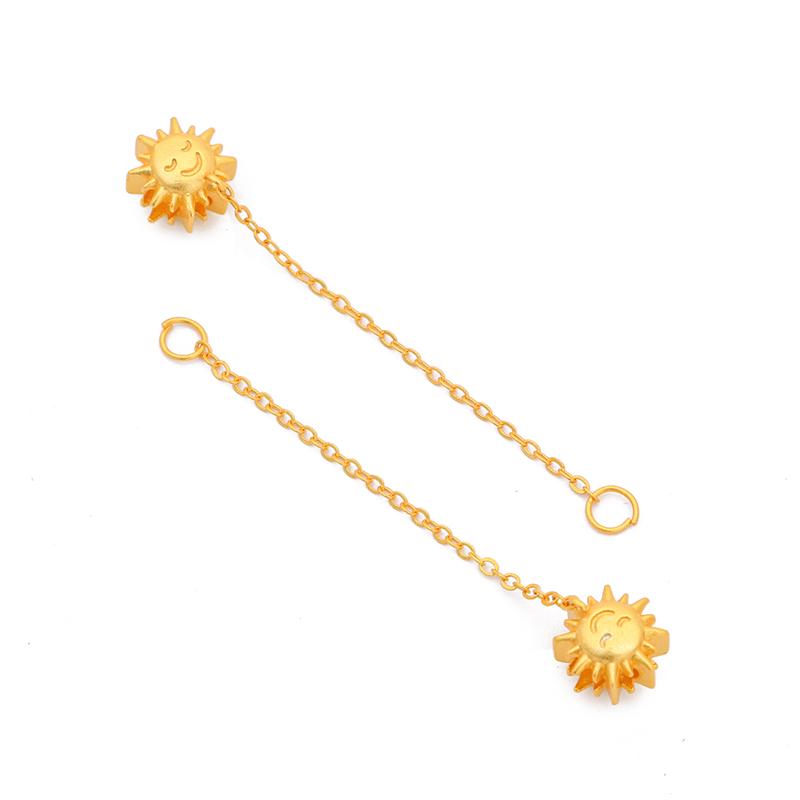 

1 шт., песочная, позолоченная, медная, с лунным разделением, цепочка из бисера для DIY, ожерелье, браслет, серьги, изготовление ювелирных изделий, аксессуары для рукоделия 60mm