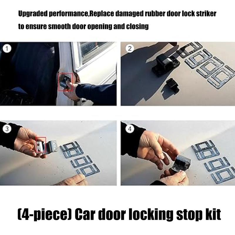 ABS Vehicle Door Latches Protector Reinforcement Kit Eliminates Squeaks Ensures Quiet Operation Pack Of 4 For W123 W126