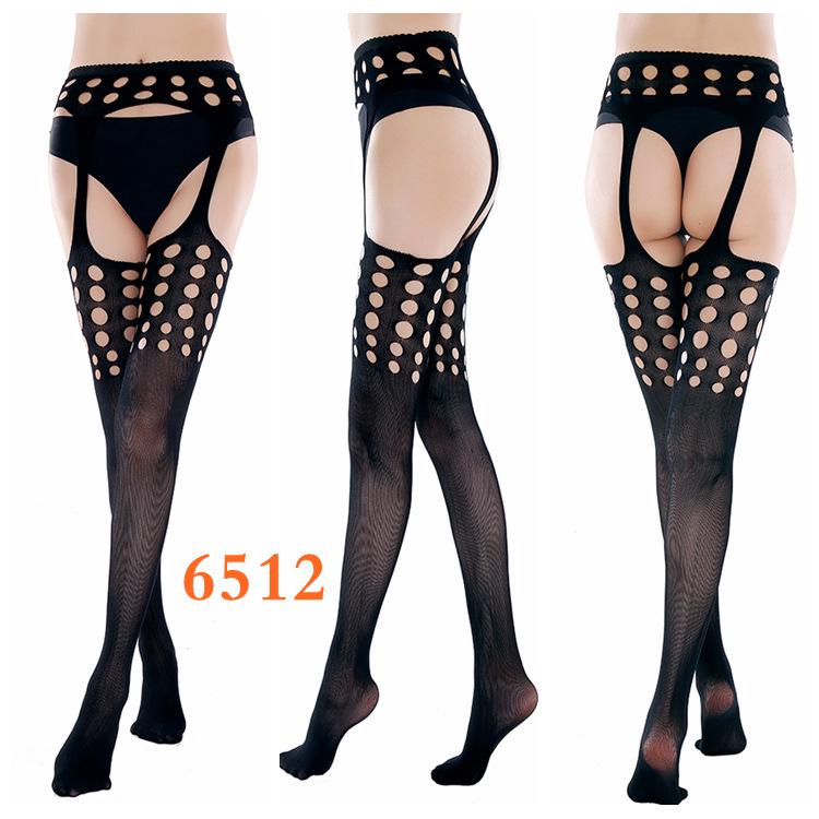 Sexy Fishnet Stockings: Non-Slip Garter, Open Crotch, One-Piece Lingerie for Nurses and Stewardesses