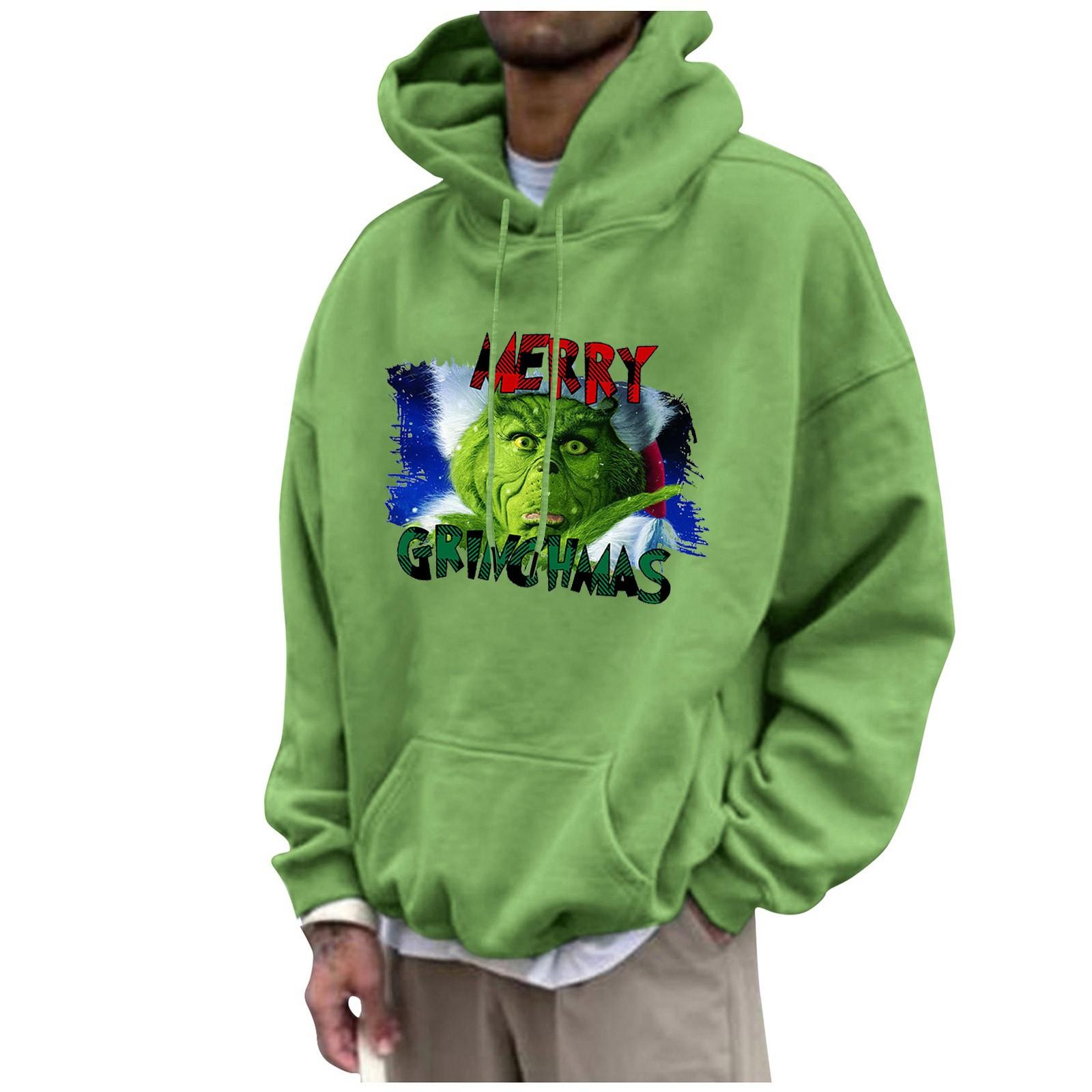 Men s Fashion Loose Casual Everyday Long Sleeve Loose Neck Sweatshirt Everyday Long Sleeve Top Pullover Sweatshirt XXXXL зелёный