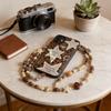 Vintage Handcrafted Leopard Print Pvc Phone Lanyard With Long Crossbody Strap For Men And Women