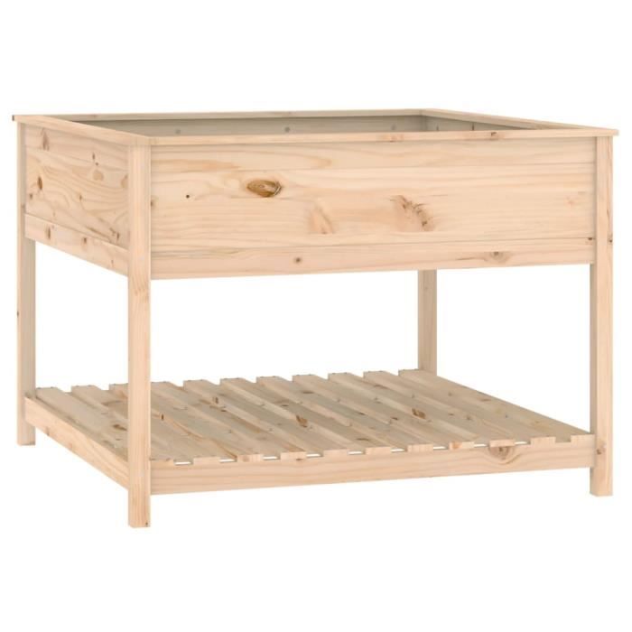 VidaXL Planter with Shelf 111.5x111.5x81 Cm Solid Pine Wood 823801