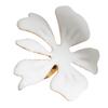 Elegant Big White Flower Ring Adjustable Open Finger Ring for Women Exaggerated Jewelry for Weddings and Birthdays