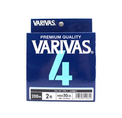 Varivas PE-Schnur Varivas 4 X4 Blau 200m PE 2 Max 30lb (0649)