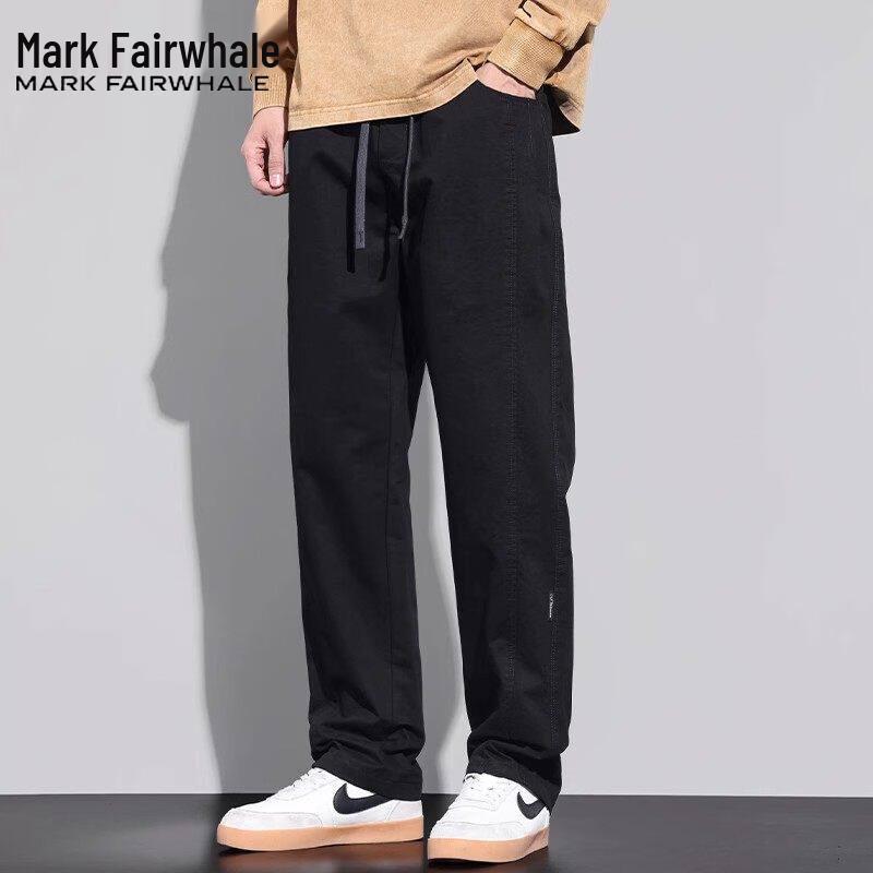 Mark Fairwhale Men's Summer Cotton Straight Casual Pants