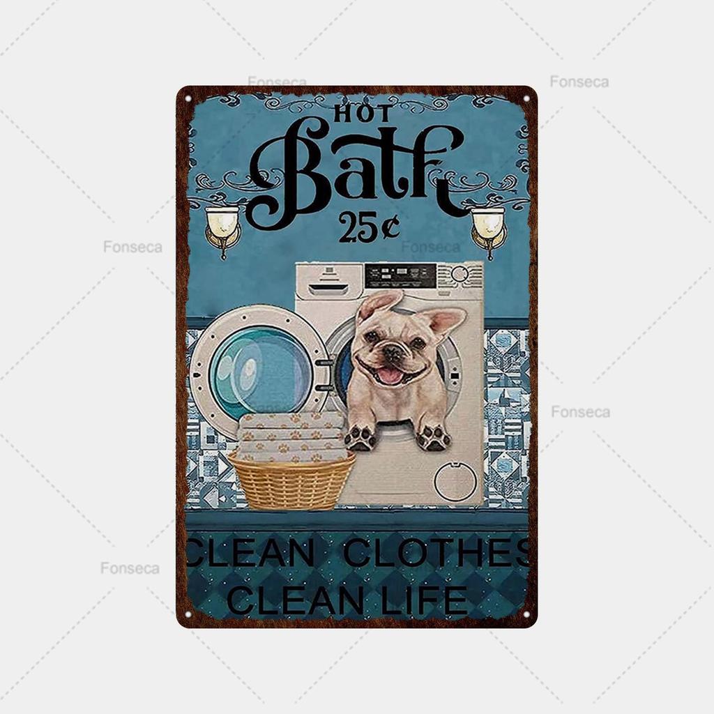 Dog Slogans Green Background Metal Signs Retro Tin Signs Metal Retro Wall Decoration Bar Bar Club Metal Posters Decoration