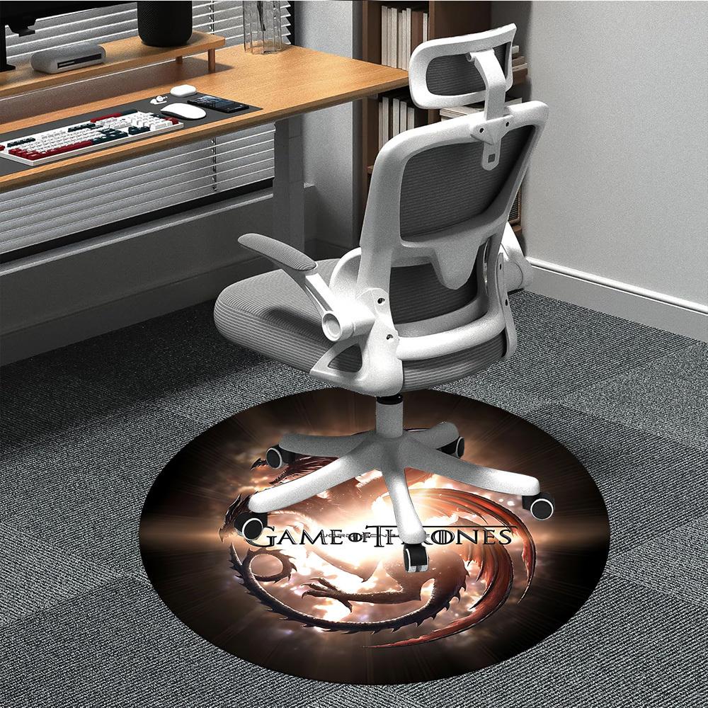

1pc Game of ThronesChair Carpet for Office, Non-slip, Soft and Durable Office Rug for Interior Decoration, Perfect for Office yy250925089 80cm by 80cm