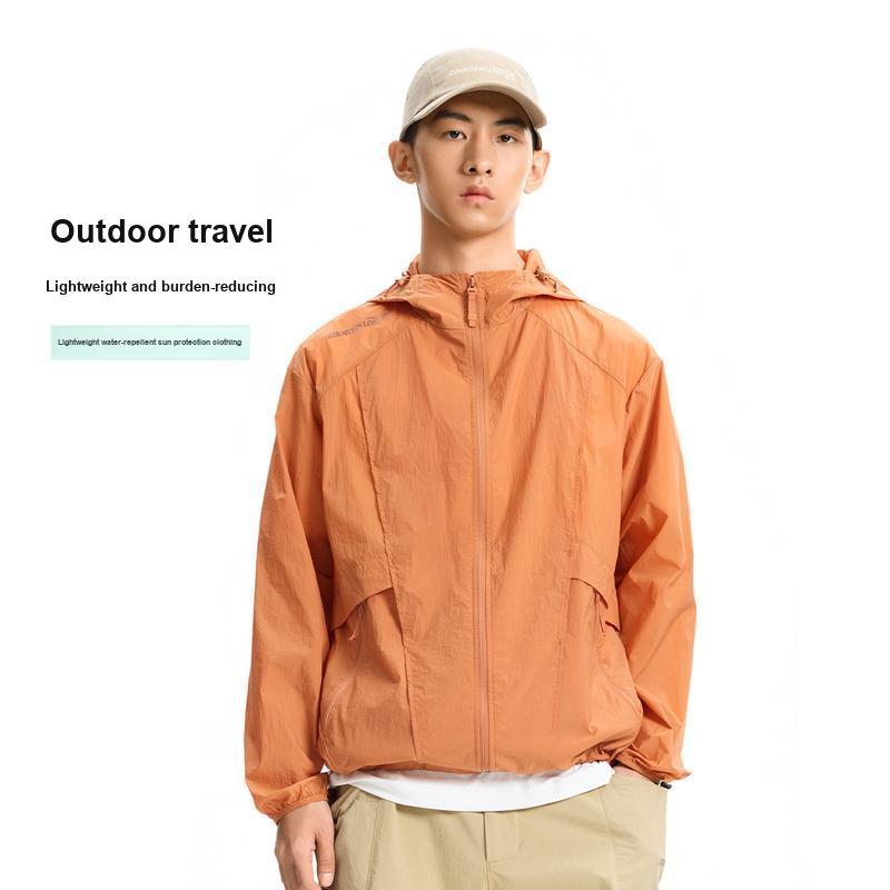 Li Ning Outdoor CF Water-Resistant Comfortable UPF 50+ Sun Protection Jacket Men jackets Amber-Brown AFDW215-2