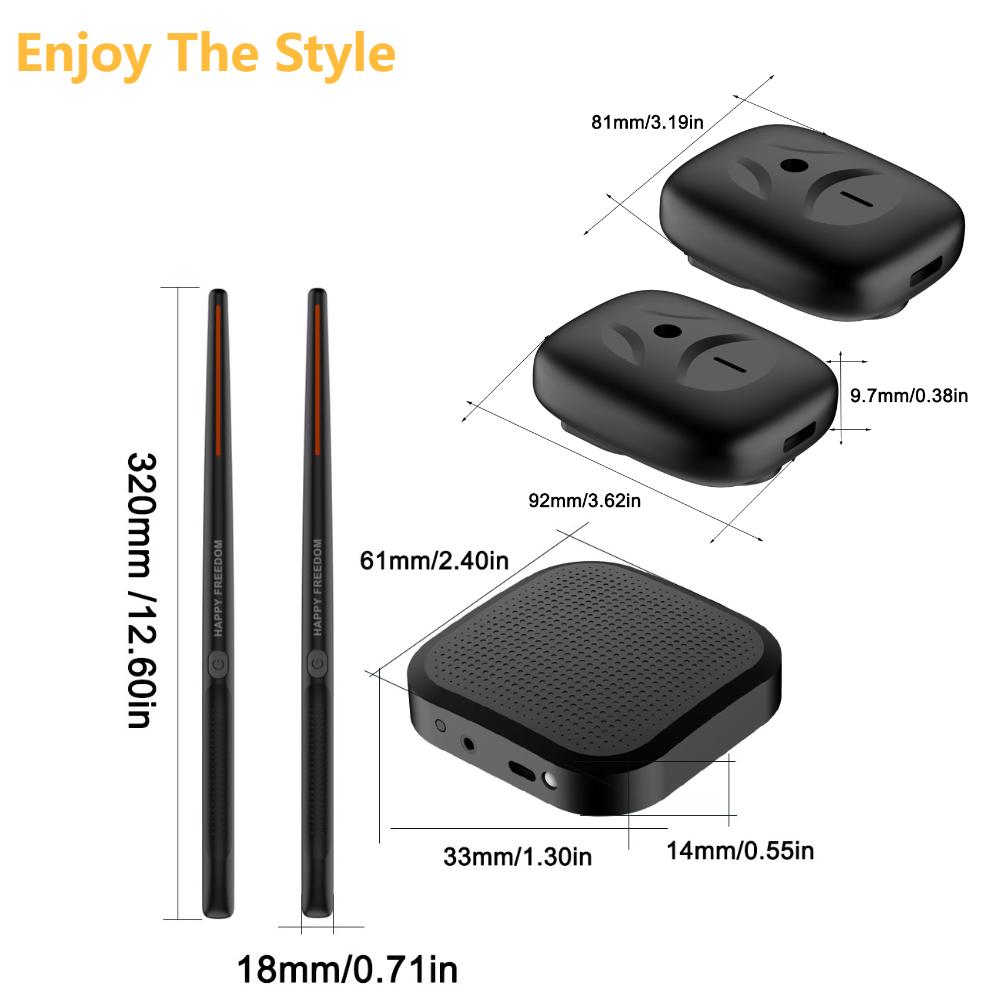 Electronic Virtual Drum Kit With Drumsticks Virtual Reality Air Drum Drumstick Pedals Electric Instrument For Beginner Kid Adult