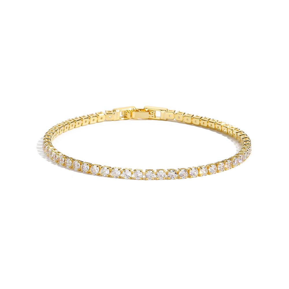 Colorful Crystal Tennis Bracelet for Women Waterproof Multicolor 3MM CZ Wedding Birthstone Hand Chain Jewelry