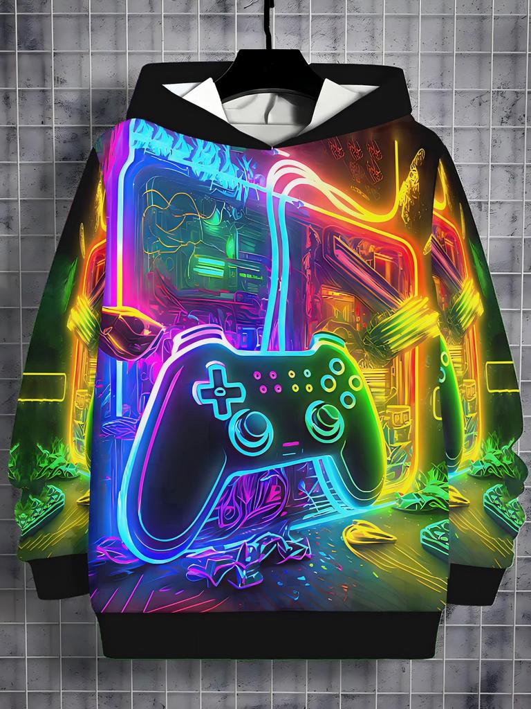 Children's clothing, boys' hoodies, long sleeved 3D printed spring and autumn casual outdoor fashion tops