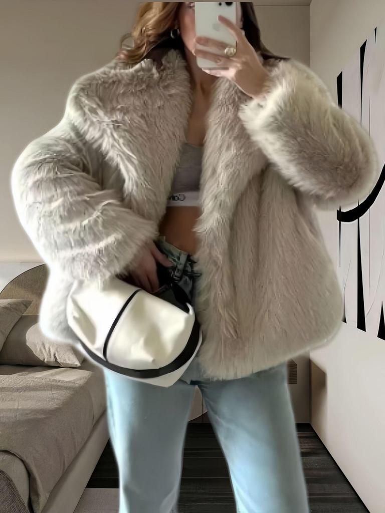 2024 Winter Women's Fox Fur Overcoat - Trendy European & American Fashion