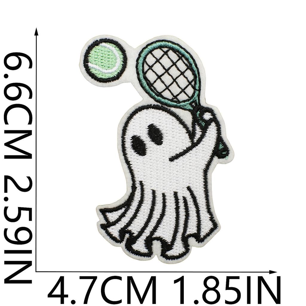 Halloween Cat Ghost Embroidery Cloth Sticker Holiday Decoration Flowers Witch Embroidery Chapter A Piao Bicycle Patch Sticker
