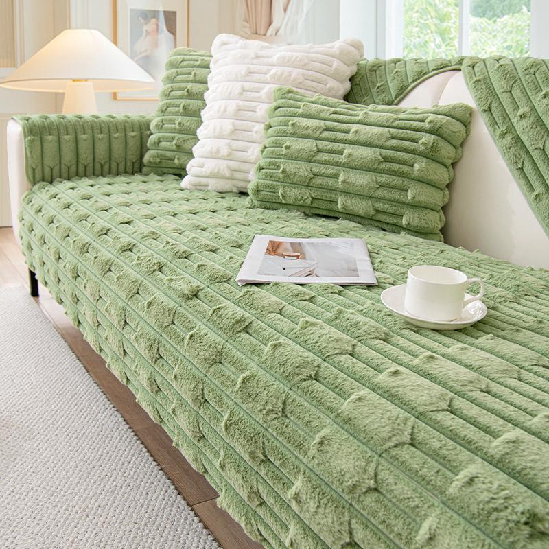 

New Tutu Velvet Sofa Cushion Winter Plush Seat Cushion High-Grade Leather Sofa Special Cover Cover Cloth Towel 70*70cm