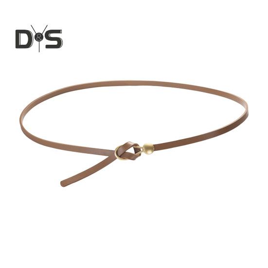 

Ремень из искусственной кожи, однотонный ремень с пряжкой, тонкий ремень, женский свитер, платье, пальто, одежда, аксессуар хаки