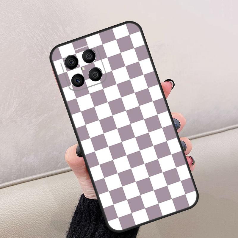 Checkerboard Checkered Board Case For Honor Magic 8 7 6 5 Lite 400 200 Pro 50 70 90 X8c X8b X9a X9b X9c X9d Win RT Cover