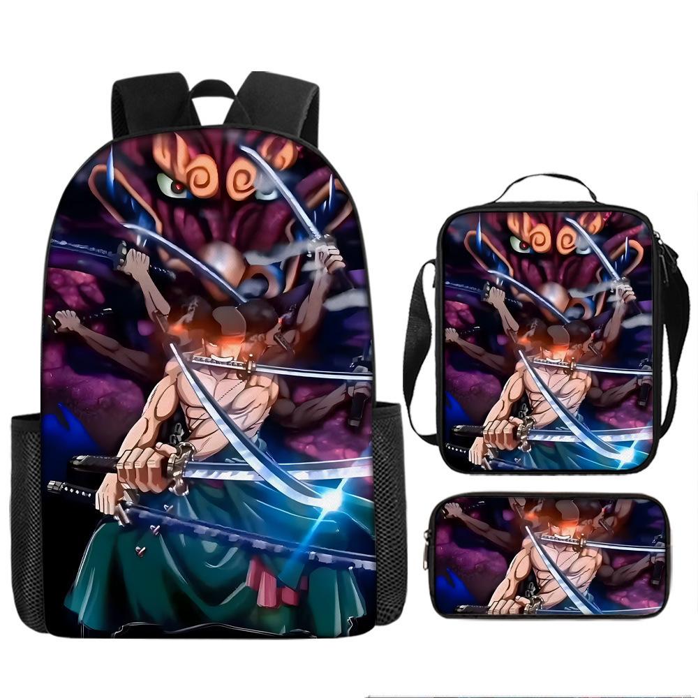 One Piece One Piece School Bag Luffinica Nautical King Student School Bag Backpack Set
