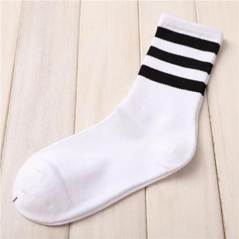 

Новые мужские/женские хлопковые носки с тремя полосками, ретро, школьные, для скейтборда, длинные, короткие, белые, черные, зимние, крутые One Size