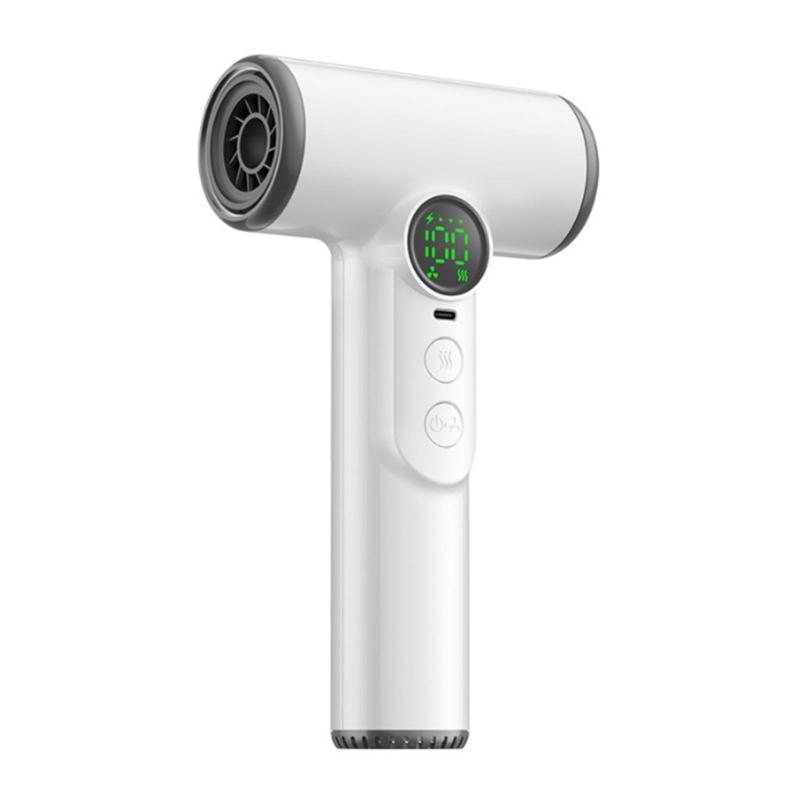 Light Weight Wireless Blow Dryer Rechargeable Portable Hair Dryer Intelligent Temperature Control for Home and Travel