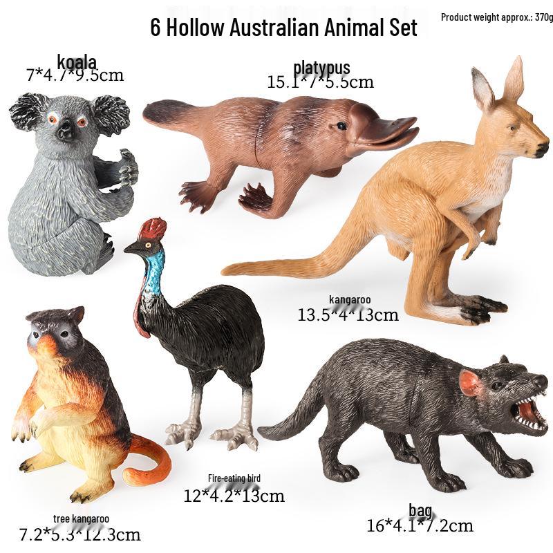 Cross-Border Animal Toy Set: Sheep, Cow, Horse, Donkey, Goat, Poultry Plastic Models