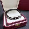 Large White Diamond Bracelet Golden Silver Black Chains Three-color Precision Crafted Version Daily Wear, Non-allergenic Material