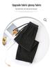 Women's High Waist Gray Striped Wide-Leg Pants - Early Spring 2026 Casual, Slimming, Relaxed Fit