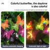 1PC 6-Head Solar LED Fiber Optic Butterfly Light Outdoor Decoration Light,Colorful Atmosphere Lighting For Ground,Lawn,Yard