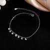 Beixi S925 Sterling Silver Anklet with Seven Diamonds - Luxury Niche Design Foot Chain for Women