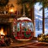 2D Christmas Ski Resort Decoration for Holiday Display and Winter Home Decor
