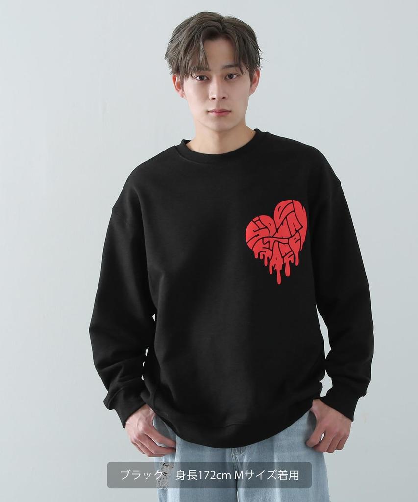 [VERBESSERT] [SIDEWAYSTANCE] Drip Logo Herz Fleece Sweatshirt