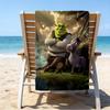 Ultra-weiches Strandtuch mit Shrek-Thema, ideal für Pool - Camping, Tauchen - Perfekter Reisebegleiter, Lebendiges Strandtuch.
