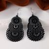 1 Pair Hollow Circle Design Dangle Earrings Boho Style Hook Earrings Bohemian Jewelry