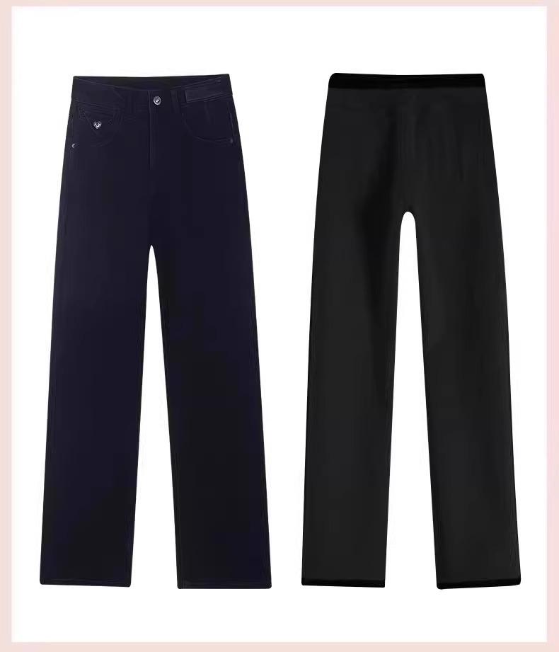 Women's Slimming Black High Waist Straight-Leg Jeans - New 2025 Spring/Autumn Style