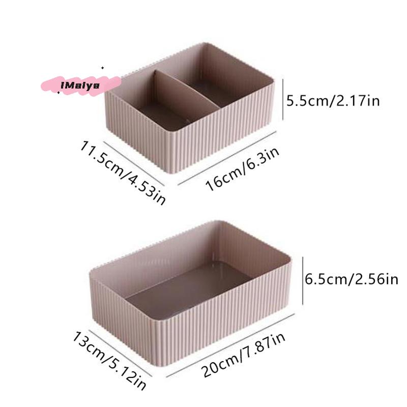 M-Plastic Makeup Organizer Grid Desktop Home Office Bathroom Storage Box Sundries Bin Case Cosmetic Closet Closet Organizer