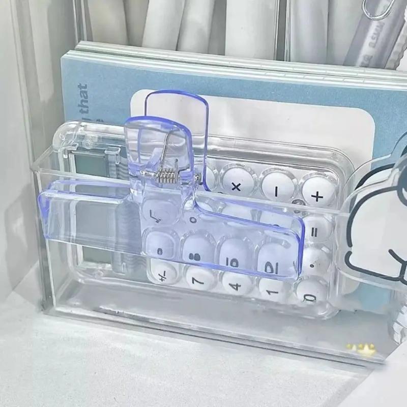 1Pcs Ins Transparent Binder Clips Kawaii Paperclips File Documents Tickets Clips Bookmarks Index Page Holder Office Binding Supplies