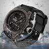 SANDA 6024 2025 Top Brand Men's Watches 5ATM Waterproof Sport Digital Wristwatch Quartz Watch for Men Clock Relogio Masculino