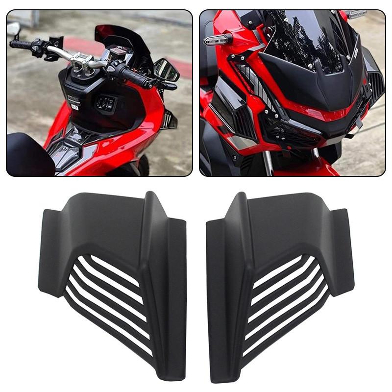 Plastic Motorcycle Spoilers for HONDA ADV150 ADV160 2019-2023 Upper Fairing Air Deflectors Fairing Side Wing Windshield Body Spoiler чёрный