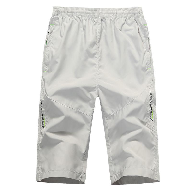 

Male Quick Drying Board Short Thin Running Sports Pants Male Gym Shorts Sports Shorts Male Beach Shorts Plus Size M світло-сірий колір