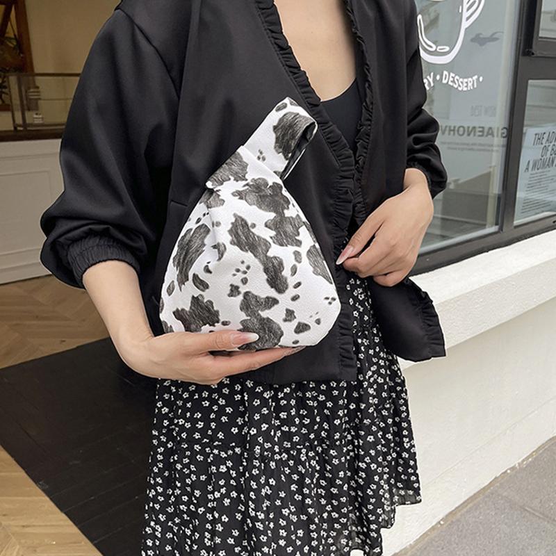 French Underarm Tote Bags for Women's Brown Leopard Handbag Clutch Bags Female Vintage PU Leather Shoulder Bags Versatile Casual KTB