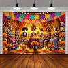 Halloween Background - Polyester Banner, Suitable for Multi-purpose Holiday Parties - Multi-purpose Holiday Party Supplies