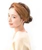 VINGTAINE Cross Turban Simple Hair Headband, Plain, Casual, Sophisticated, Accessory, HB-87-CAM