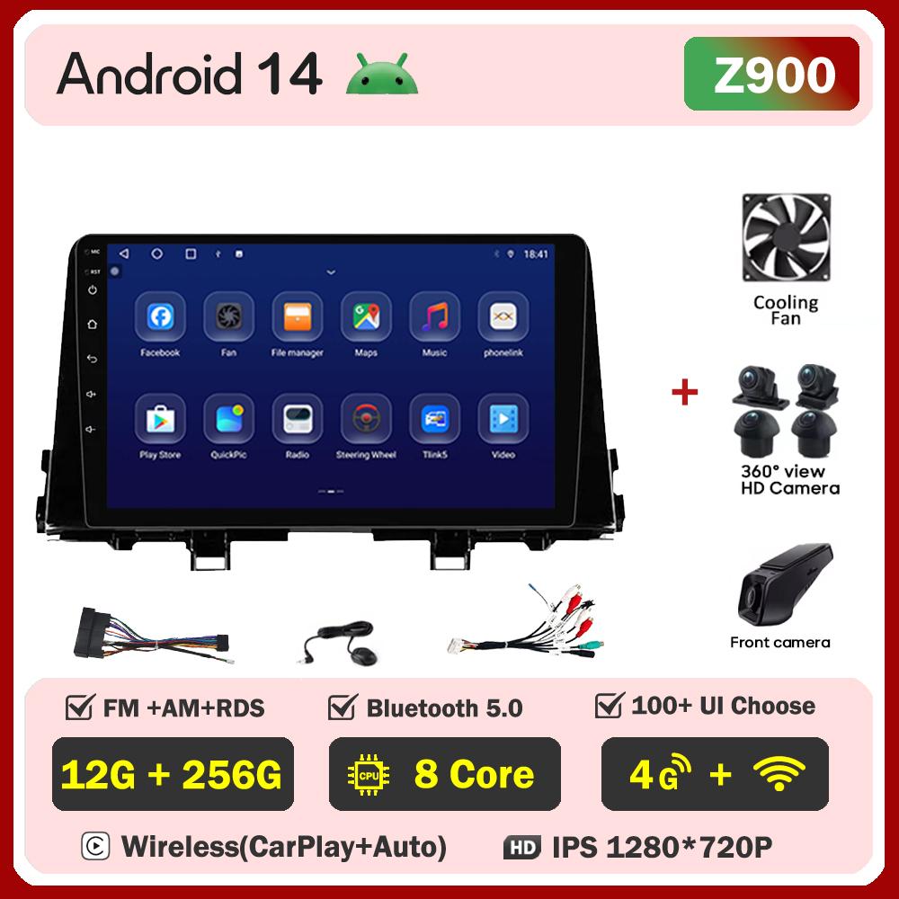 Car Video Player For KIA Morning 3 Picanto 2017-2020 Carplay Android 14 Auto Radio Intelligent System GPS Navigation 5G Wifi