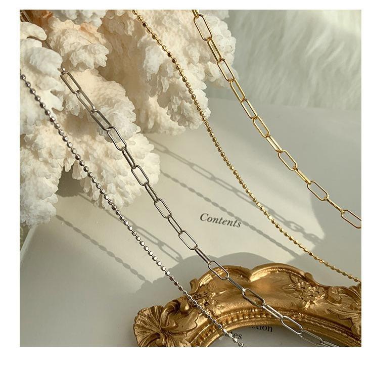 Japanese and Korean popular, simple temperament imitation pearl neck chain, niche design ins stacked wearing wind necklace