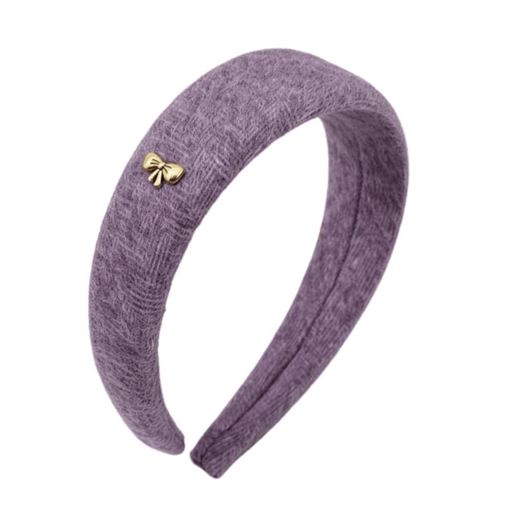 Sponge Padding Wide Edge Headband Solid Color Thick Hair Band Retro Hair Hoop Winter Season